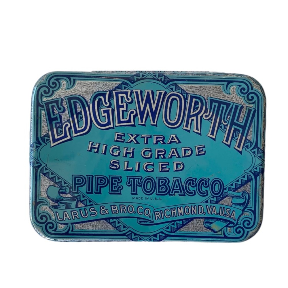 Vintage 1940’S Edgeworth Pipe Tobacco Collectable Empty Tin